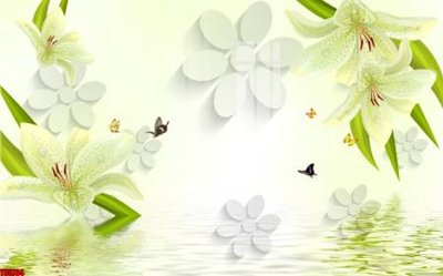 File gốc File tranh hoa trang sức in tường 3d TS5734 (in mica) cắt laser