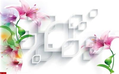 File gốc File tranh hoa trang sức in tường 3d TS5748 (cho in ấn) độc quyền