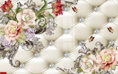 File tranh File tranh hoa trang sức in tường 3d TS5766 (bản gốc) treo phòng ăn