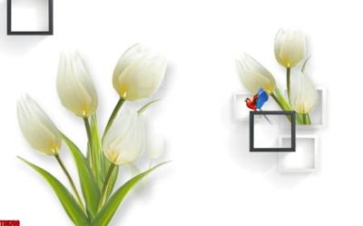 File ảnh File tranh hoa trang sức in tường 3d TS5780 (gốc) in PP, decal