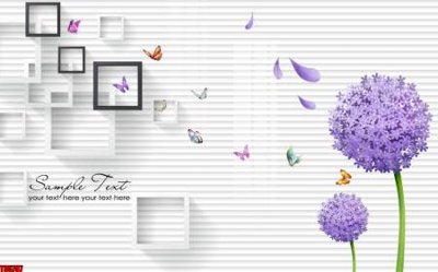 File gốc File tranh hoa trang sức in tường 3d TS5797 (thiết kế) cho in ấn