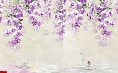 Download file gốc File tranh hoa trang sức in tường 3d TS5804 (in lụa) nghệ thuật