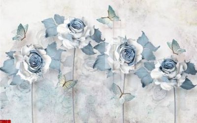 File tranh gốc File tranh hoa trang sức in tường 3d TS5818 (bản quyền) file PSD