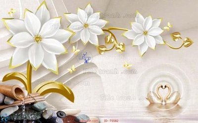 Ảnh gốc file in lụa File hoa trang sức TS582 chi tiết