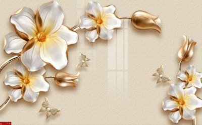 File tranh File tranh hoa trang sức in tường 3d TS5822 (bản gốc) trang trí văn phòng