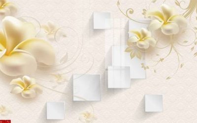 File gốc File tranh hoa trang sức in tường 3d TS5873 (phong cách) châu Âu