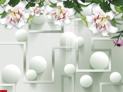 File tranh ảnh gốc File tranh hoa trang sức in tường 3d TS5920 dùng cho in khổ lớn