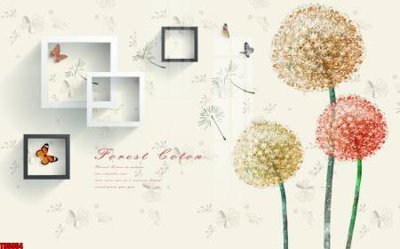 File gốc File tranh hoa trang sức in tường 3d TS5954 (in lụa) cao cấp