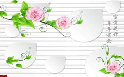 File gốc File tranh hoa trang sức in tường 3d TS5985 (in mica) làm quà tặng