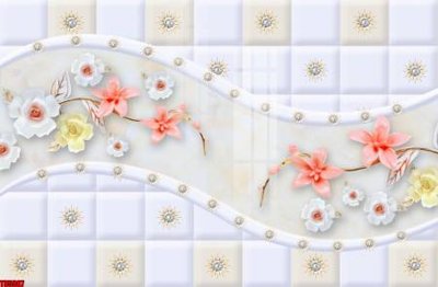 Hình ảnh file gốc File tranh hoa trang sức in tường 3d TS5987 cho in UV