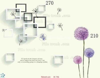 File tranh File hoa trang sức TS6 (bản gốc) treo tường