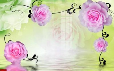 File PSD File tranh hoa trang sức in tường 3d TS6003 (nguyên gốc) chất lượng cao