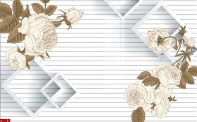 File gốc File tranh hoa trang sức in tường 3d TS6011 cho in ấn và thiết kế