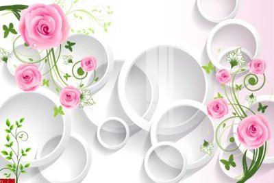 File in ấn cao cấp File tranh hoa trang sức in tường 3d TS6108 (file gốc)