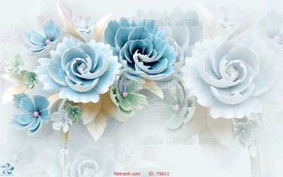 File tranh File hoa trang sức TS611 (gốc) chủ đề thiên nhiên