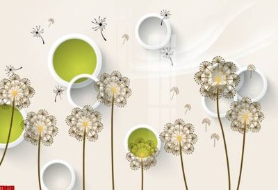 File PSD File tranh hoa trang sức in tường 3d TS6113 (gốc) cho in quảng cáo