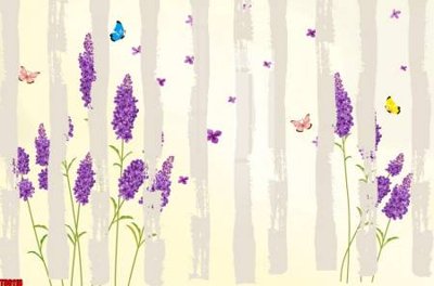 File in lụa File tranh hoa trang sức in tường 3d TS6118 (chất lượng cao) File tranh hoa trang sức in tường 3d TS6118