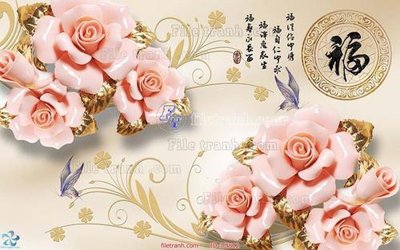 File tranh File hoa trang sức TS612 (gốc) in film