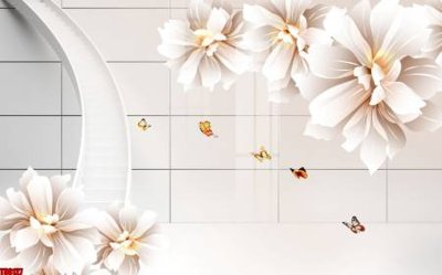 File gốc File tranh hoa trang sức in tường 3d TS6127 (phong cách) châu Âu