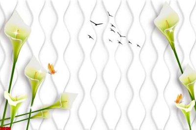 File gốc in ấn File tranh hoa trang sức in tường 3d TS6136 độ phân giải cao