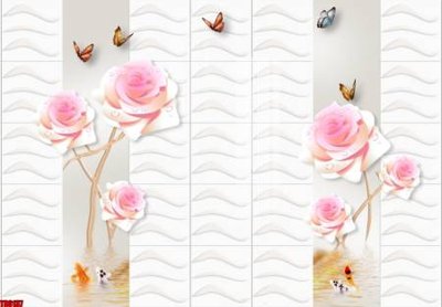 File gốc File tranh hoa trang sức in tường 3d TS6137 (trang trí) phòng làm việc