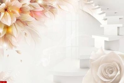 File tranh gốc in trần nhà File tranh hoa trang sức in tường 3d TS6140 3D