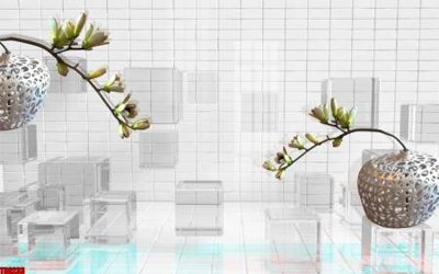 File tranh quảng cáo File tranh hoa trang sức in tường 3d TS6233 (download file gốc)