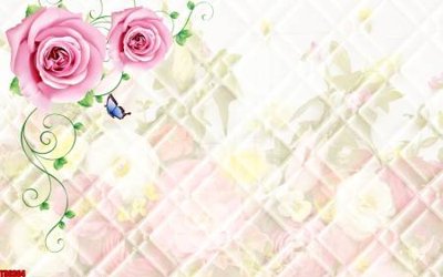 File gốc File tranh hoa trang sức in tường 3d TS6304 (trang trí) phòng làm việc