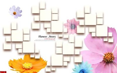 File in trần File tranh hoa trang sức in tường 3d TS6315 (bản gốc 3D) sống động