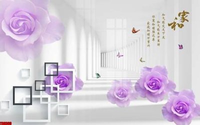 Tải file gốc File tranh hoa trang sức in tường 3d TS6369 dùng cho in ấn