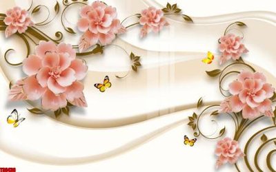 File tranh File tranh hoa trang sức in tường 3d TS6438 (ảnh gốc) chi tiết rõ ràng