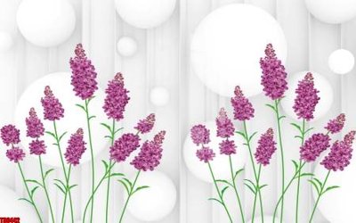 Ảnh gốc File tranh hoa trang sức in tường 3d TS6442 (độ nét cao) in tráng gương