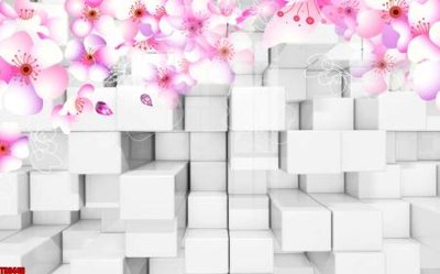 File gốc File tranh hoa trang sức in tường 3d TS6446 (in mica) trang trí