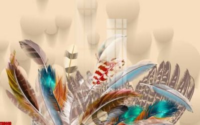 File tranh File tranh hoa trang sức in tường 3d TS6449 (gốc) chủ đề thiên nhiên