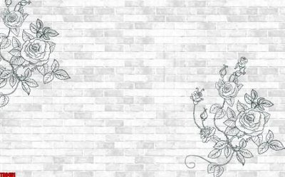 File tranh File tranh hoa trang sức in tường 3d TS6451 (file gốc) chủ đề phong thủy