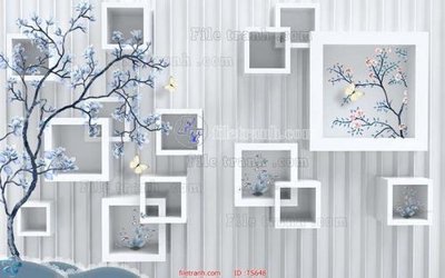 File tranh File hoa trang sức TS648 (bản gốc) treo quán cafe