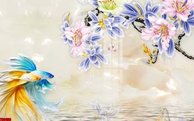 File tranh File tranh hoa trang sức in tường 3d TS6490 (bản gốc) in canvas