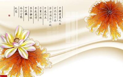 Ảnh gốc File tranh hoa trang sức in tường 3d TS6500 (nét căng) in mica