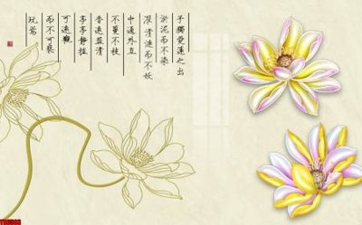 File in lụa File tranh hoa trang sức in tường 3d TS6503 (hoa văn) File tranh hoa trang sức in tường 3d TS6503