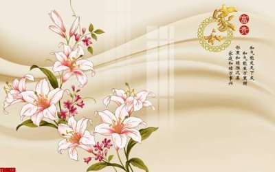 File ảnh File tranh hoa trang sức in tường 3d TS6523 (gốc) in standee