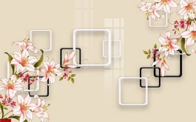 File gốc File tranh hoa trang sức in tường 3d TS6525 (chuẩn màu) cho in offset