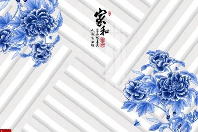 Download file gốc File tranh hoa trang sức in tường 3d TS6566 (in lụa) hoa lá