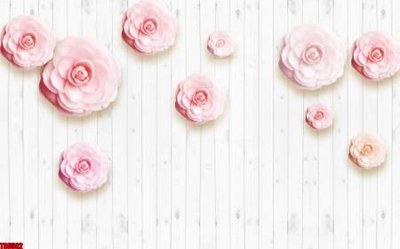 File gốc File tranh hoa trang sức in tường 3d TS6582 (in tráng gương) ốp tường