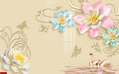 Tải file File tranh hoa trang sức in tường 3d TS6588 (gốc) in tranh tráng gương