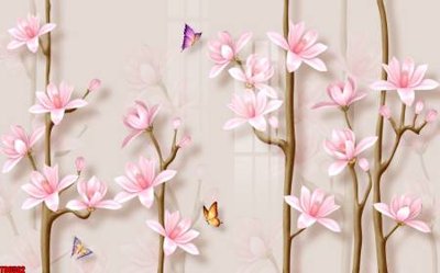 File tranh trang trí File tranh hoa trang sức in tường 3d TS6592 (tải file gốc)