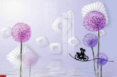 File tranh in tráng gương File tranh hoa trang sức in tường 3d TS6617 (siêu nét)