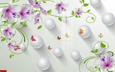 File tranh File tranh hoa trang sức in tường 3d TS6629 (gốc) phong cách tối giản