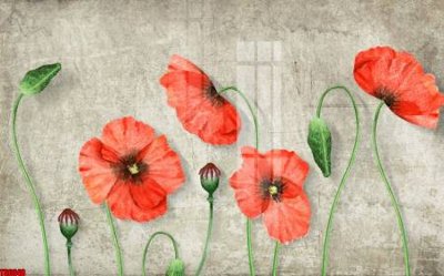 Download file gốc File tranh hoa trang sức in tường 3d TS6648 (in mica) 3D