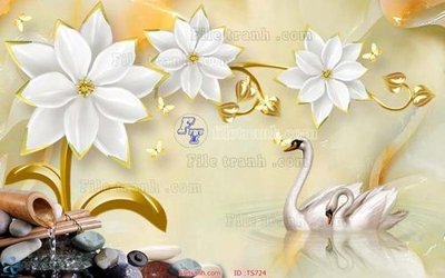 File gốc File hoa trang sức TS724 (in lụa) họa tiết 3D