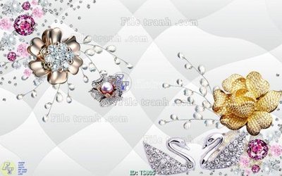 File tranh gốc File hoa trang sức TS805 (bản quyền) Filetranh.com